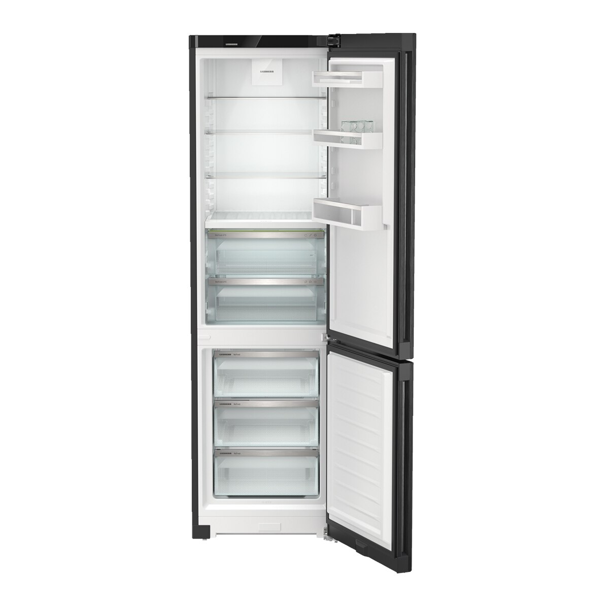Frigorífico Combinado Liebherr CBNbdc573i No Frost, BluPerformance, DuoCooling, de 361L e 201,5cm - Black Inox Black Inox-3