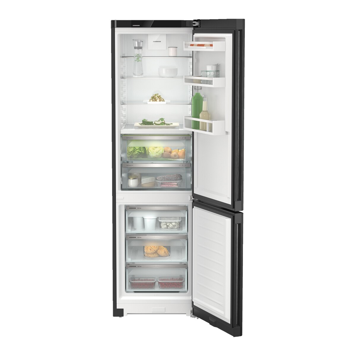 Frigorífico Combinado Liebherr CBNbdc573i No Frost, BluPerformance, DuoCooling, de 361L e 201,5cm - Black Inox Black Inox-4