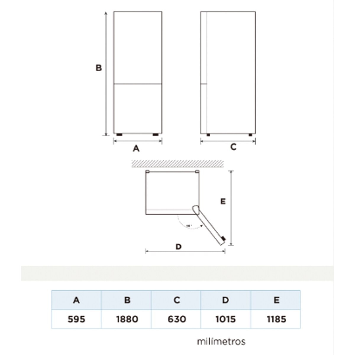 Frigorífico Combinado Midea MDRB424FGD46OE Total No Frost de 188cm - Inox Inox Brilhante-3
