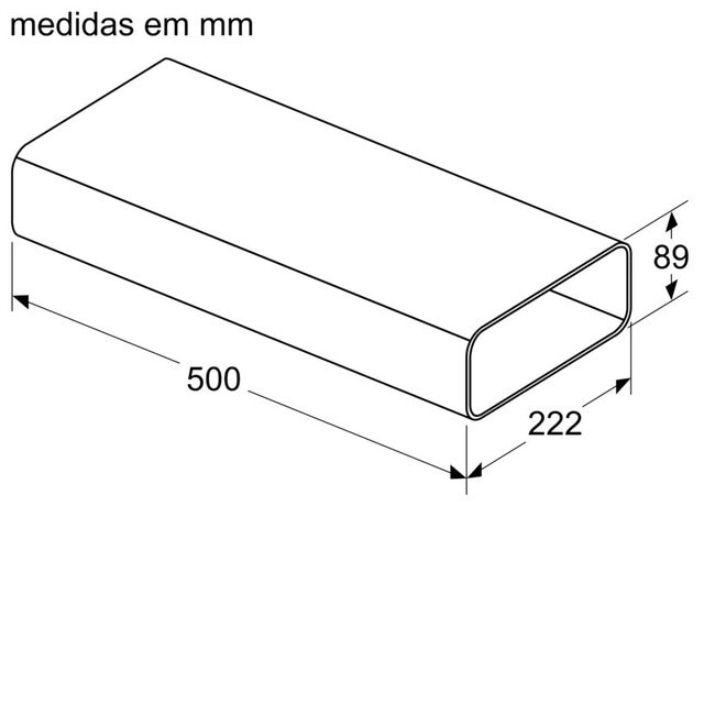 Acessório Conduta Plana 500 mm Bosch HEZ9VDSM1 2