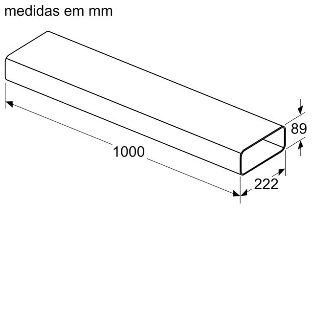 Acessório Conduta Plana 1000 mm Bosch HEZ9VDSM2 2