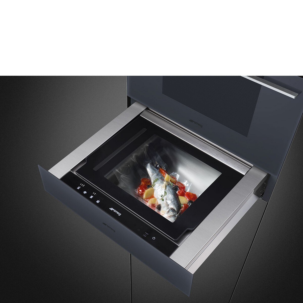 Gaveta de Vácuo Smeg Linea CPV115G de 15 cm de Altura - Neptune Grey 5