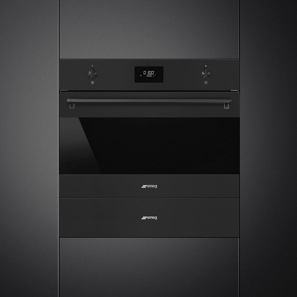Gaveta de Aquecimento Encastrável Smeg Classica CPR315N de 15 cm de Altura - Preto Preto-2