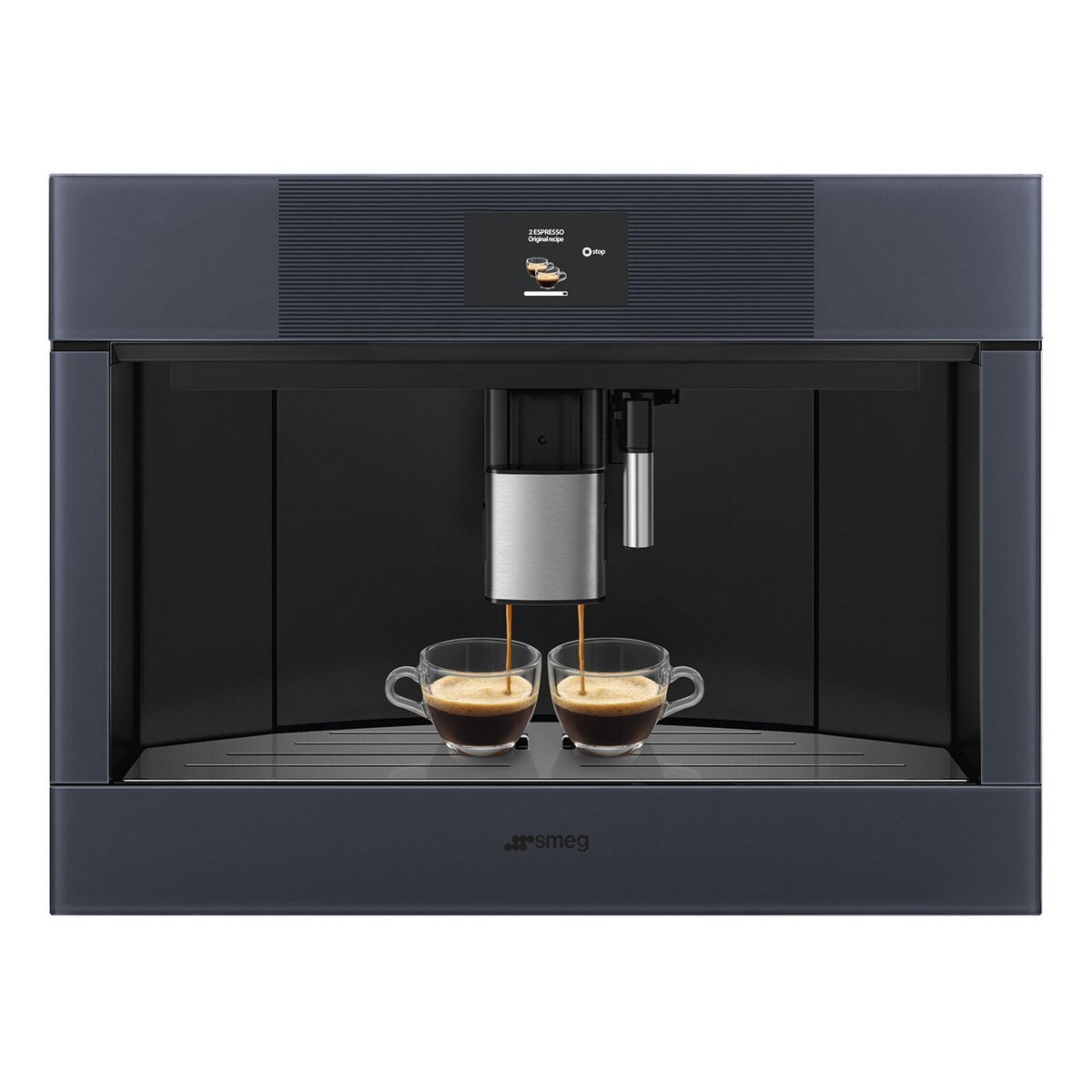 Máquina de Café Encastrável Smeg Linea CMS4104G Termobloco + Vapor de 15 bar - Neptune Grey 2