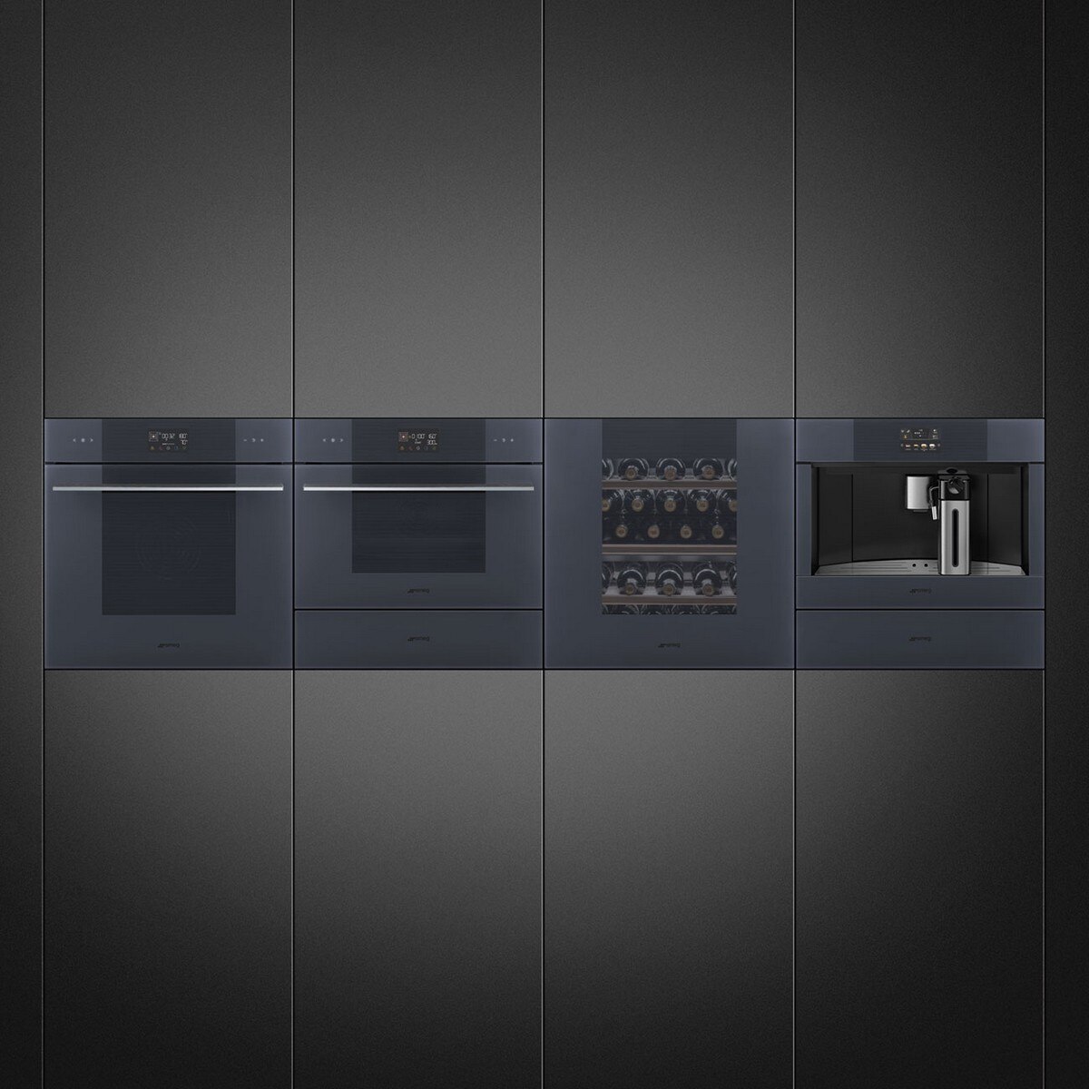 Máquina de Café Encastrável Smeg Linea CMS4104G Termobloco + Vapor de 15 bar - Neptune Grey 5