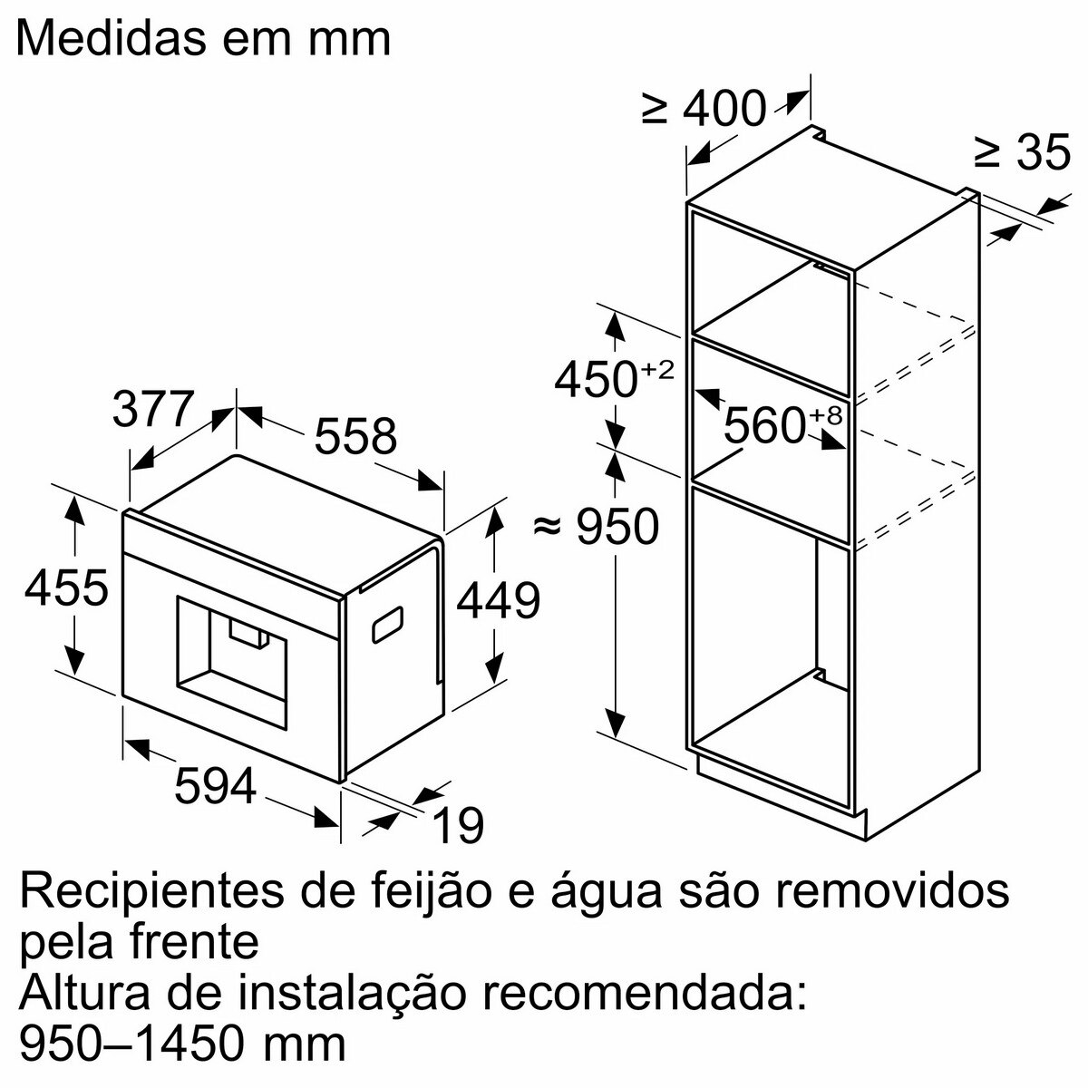 Máquina de Café Automática Encastrável Bosch Serie 8 CTL7181B0 Home Connect de 19 bar - Preto Preto-3