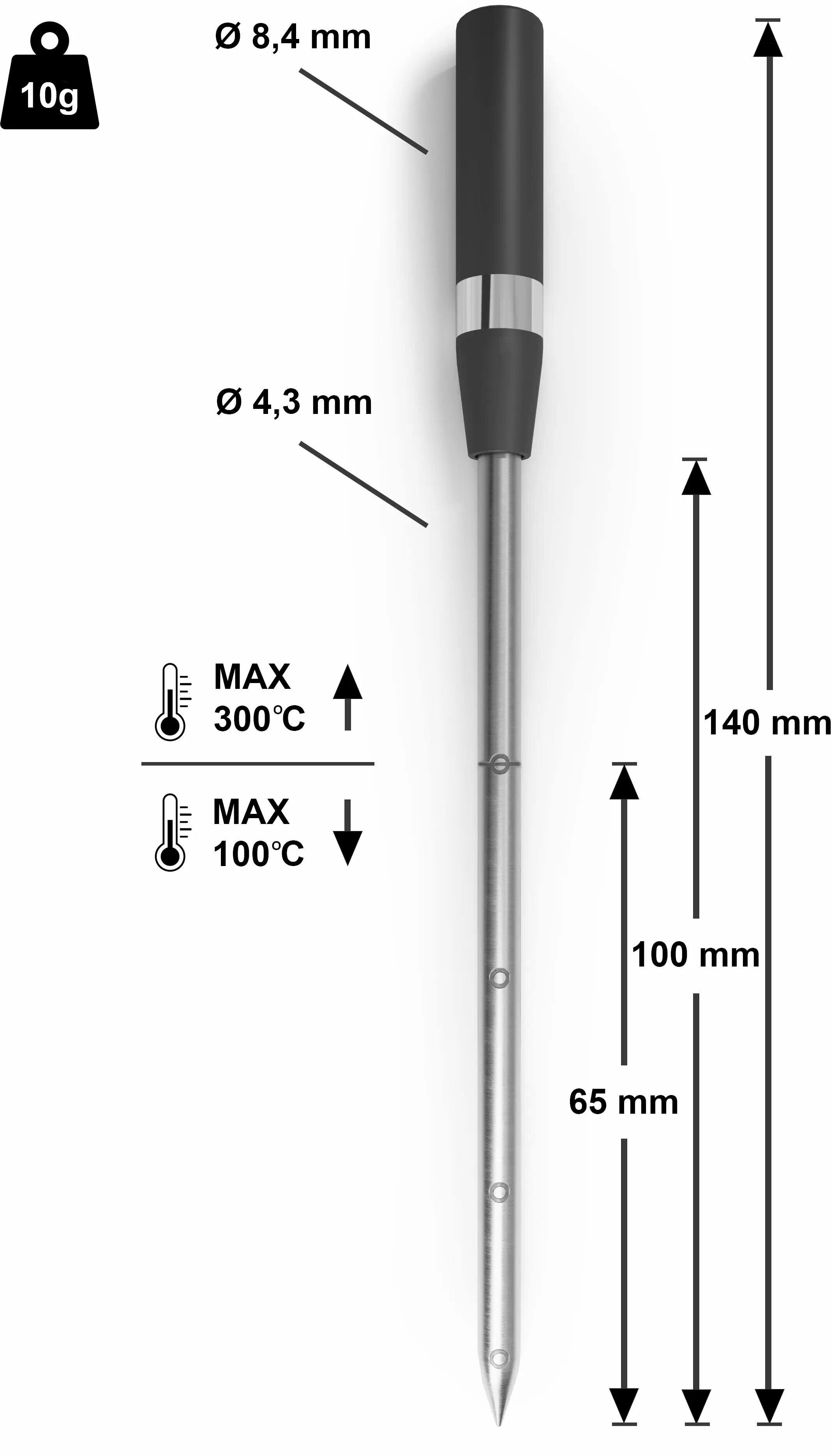 Termo-Sonda sem Fios Bosch, HEZ32WA00 , 17008123 Inox, Apto à Máquina de Lavar Loiça, Adequado para Forno Porta-Carro Preto-7