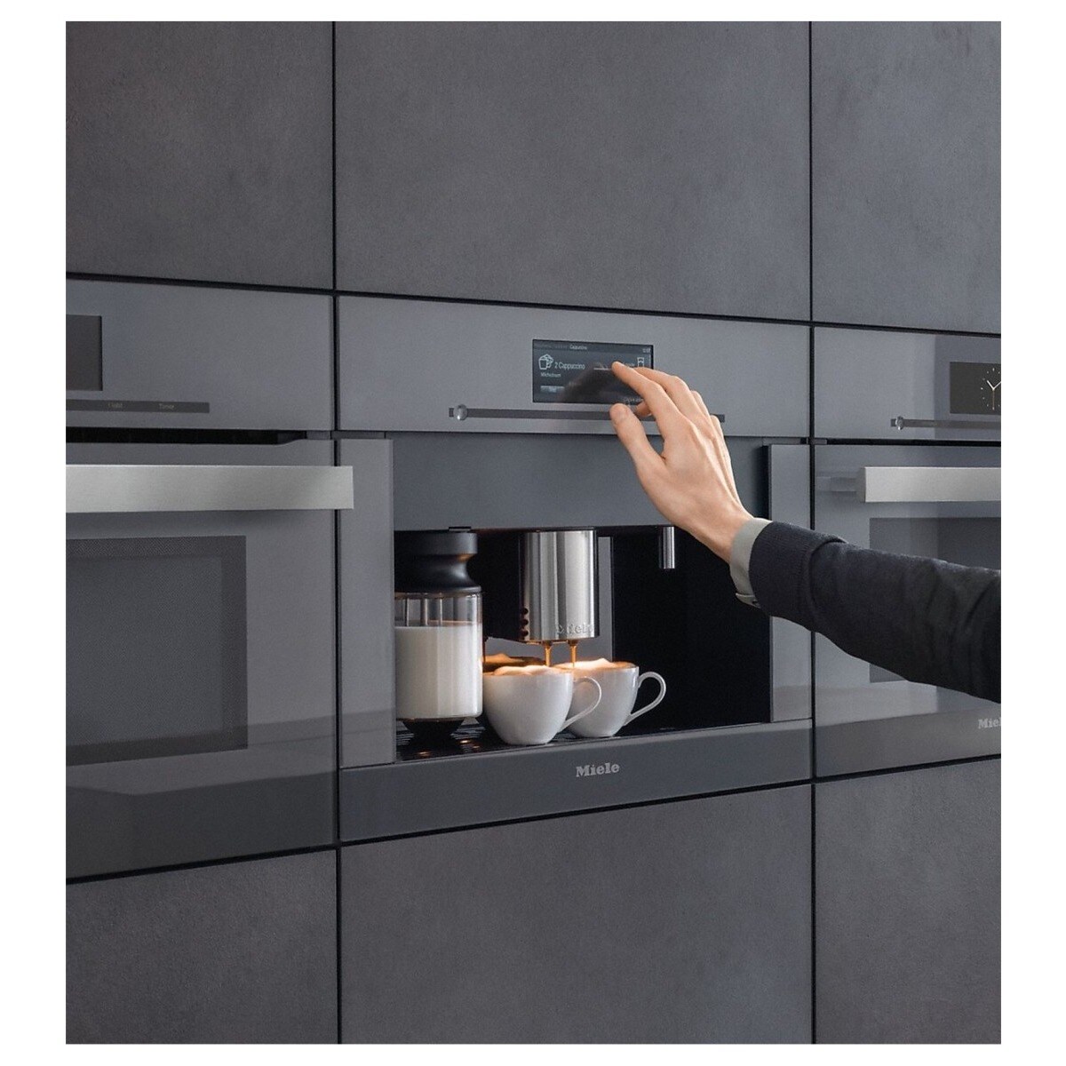 Máquina de Café Encastrável Miele CVA 7845 OBSW DirectWater com CoffeeSelect e AutoDescale - Obsidian Black Preto-2