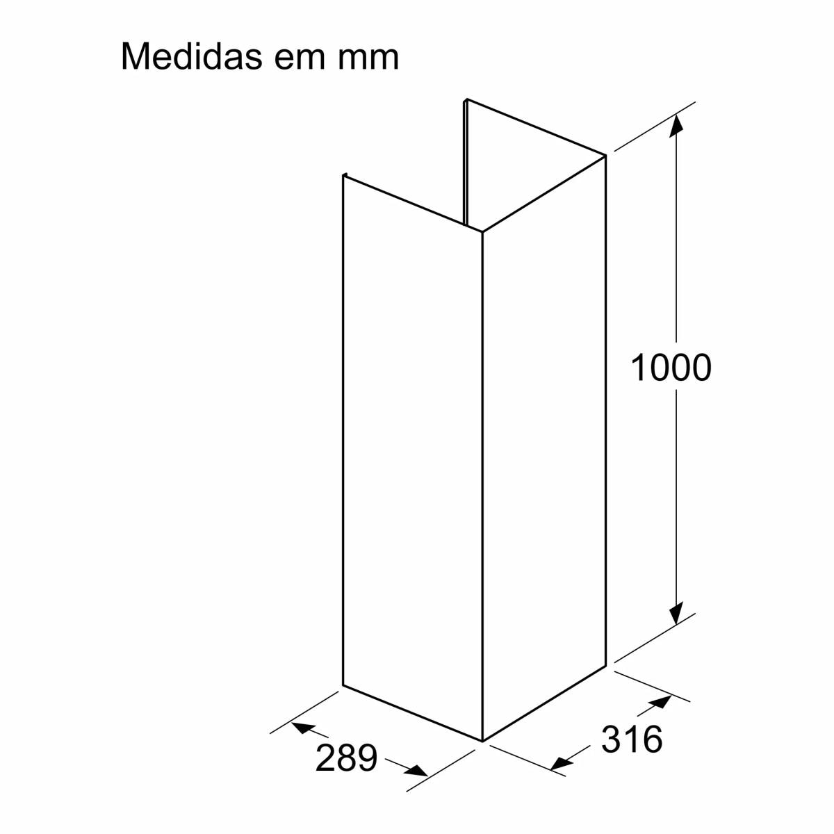 Extensão de Conduta de Ventilação Bosch, DWZ1FB6K2 • 17008918, Preto mate Preto-2