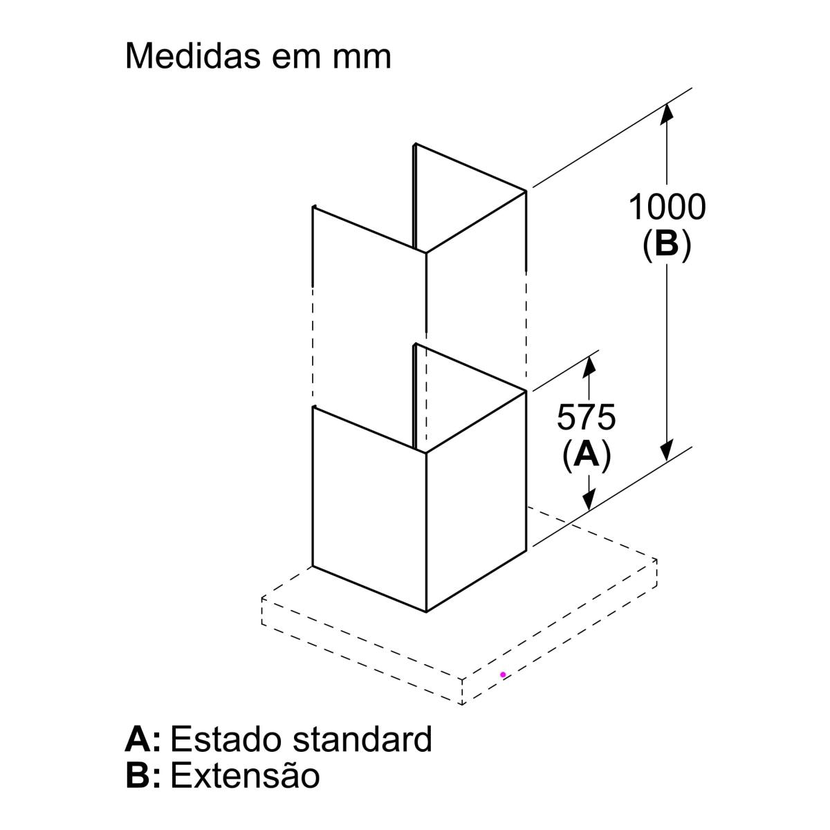 Extensão de Conduta de Ventilação Bosch, DWZ1FB6K2 • 17008918, Preto mate Preto-3