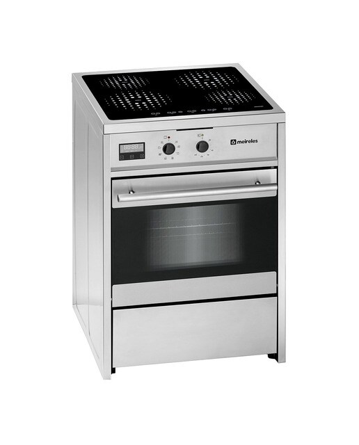 Imagem 0 de Fogão Elétrico com Placa de Indução Meireles E 612 X Forno Multifunções de 55 Litros e 4 Zonas - Inox