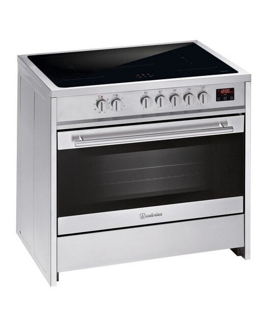 Imagem 0 de Fogão Elétrico com Placa de Indução Meireles E 913 X Forno Multifunções de 121 Litros e 5 Zonas - Inox