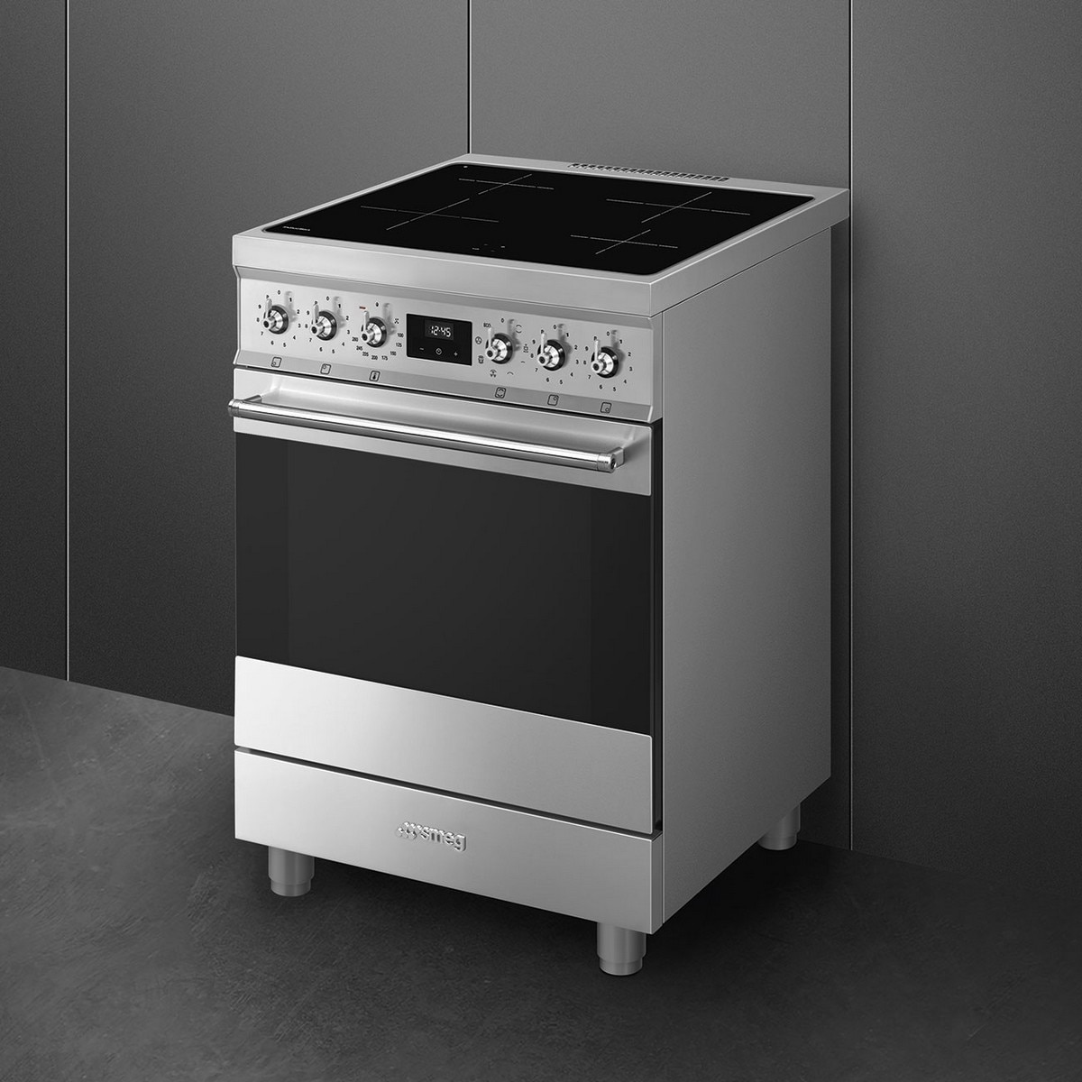 Fogão Elétrico com Placa de Indução Smeg Classica C6IMXM2 de 4 Zonas e de 70 Litros - Aço Inox Aço inoxidável-4