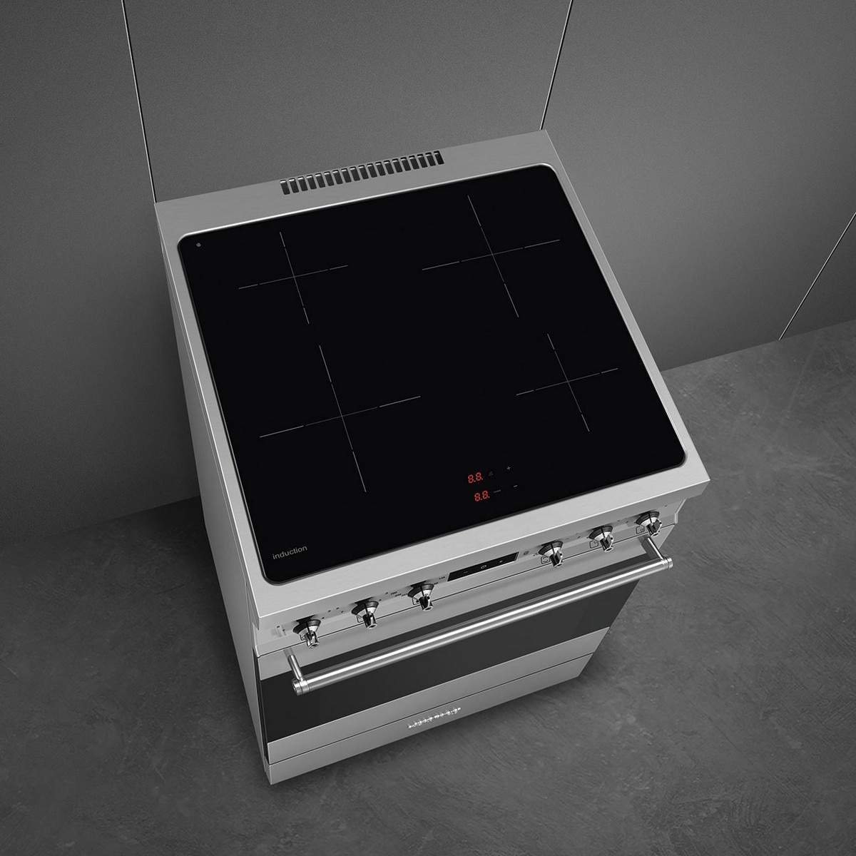 Fogão Elétrico com Placa de Indução Smeg Classica C6IMXM2 de 4 Zonas e de 70 Litros - Aço Inox Aço inoxidável-6