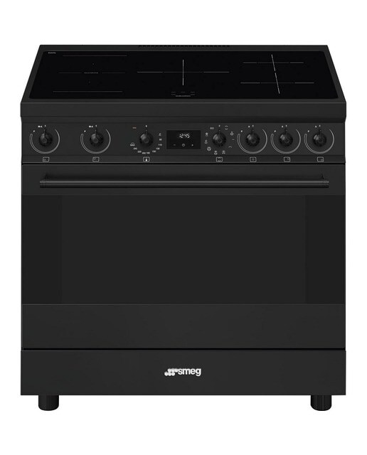 Fogão Elétrico com Placa de Indução Smeg Classica C9IMN2 de 5 Zonas e de 115 Litros - Preto Preto-1