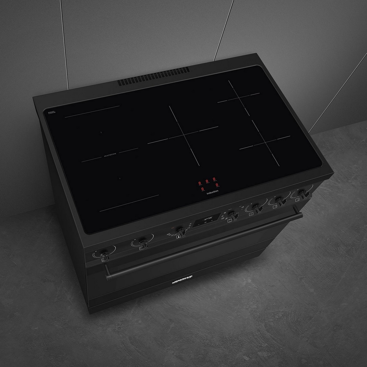 Fogão Elétrico com Placa de Indução Smeg Classica C9IMN2 de 5 Zonas e de 115 Litros - Preto Preto-6