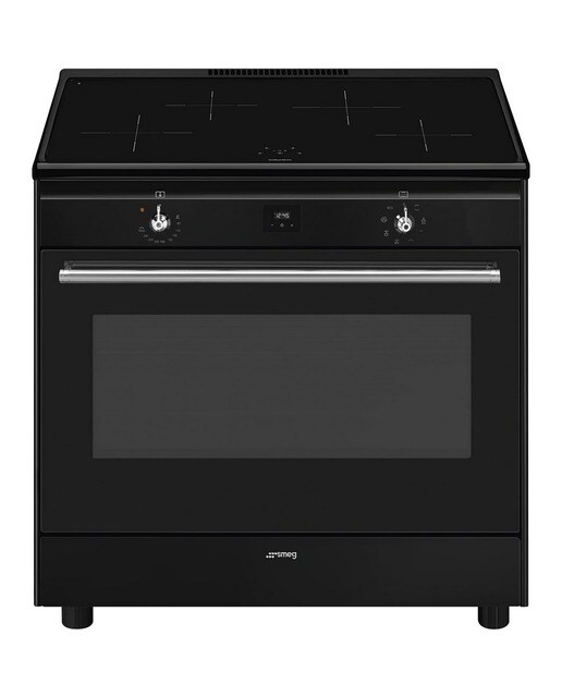 Fogão Elétrico com Placa de Indução Smeg Classica CX91IMBL de 4 Zonas e de 115 Litros - Preto Preto-1