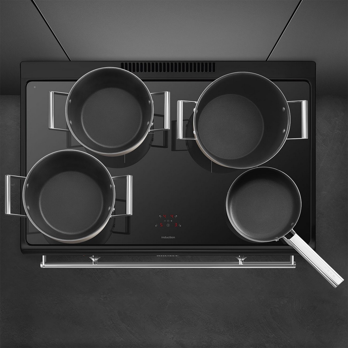 Fogão Elétrico com Placa de Indução Smeg Classica CX91IMBL de 4 Zonas e de 115 Litros - Preto Preto-6