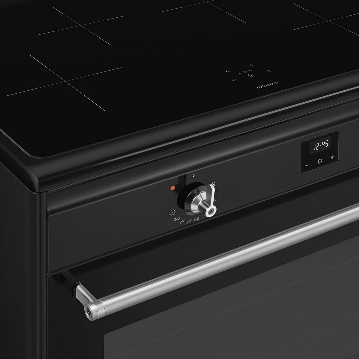 Fogão Elétrico com Placa de Indução Smeg Classica CX91IMBL de 4 Zonas e de 115 Litros - Preto Preto-7