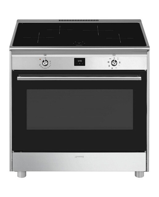 Fogão Elétrico com Placa de Indução Smeg Classica CG90CIXT de 4 Zonas e de 115 Litros - Aço Inox Aço inoxidável-1