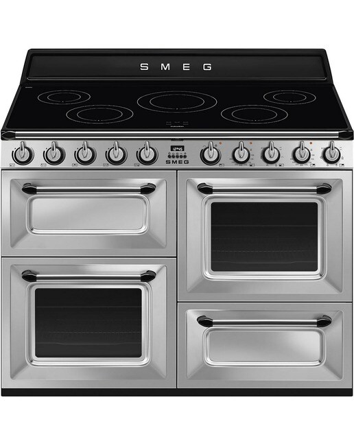 Imagem 0 de Fogão Elétrico com Placa de Indução Smeg Victoria TR4110IX2 Limpeza VaporClean de 110 cm - Aço Inox