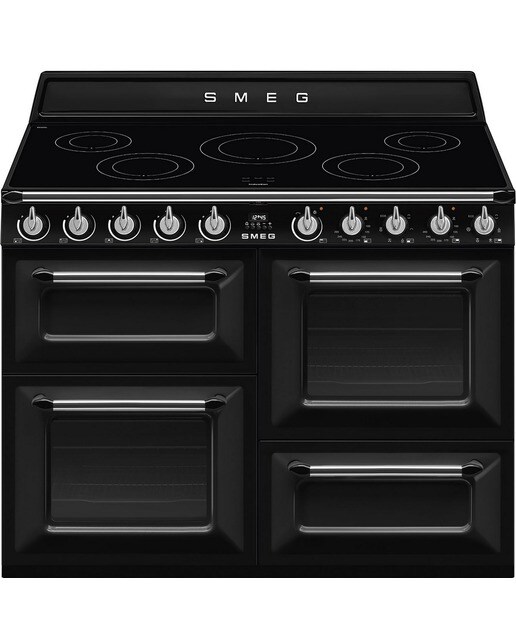 Imagem 0 de Fogão Elétrico com Placa de Indução Smeg Victoria TR4110IBL2 Limpeza VaporClean de 110 cm - Preto