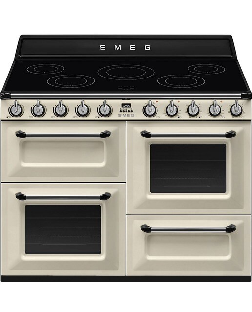 Imagem 0 de Fogão Elétrico com Placa de Indução Smeg Victoria TR4110IP2 Limpeza VaporClean de 110 cm - Creme