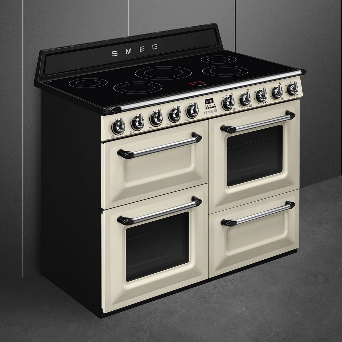 Fogão Elétrico com Placa de Indução Smeg Victoria TR4110IP2 Limpeza VaporClean de 110 cm - Creme Creme-3