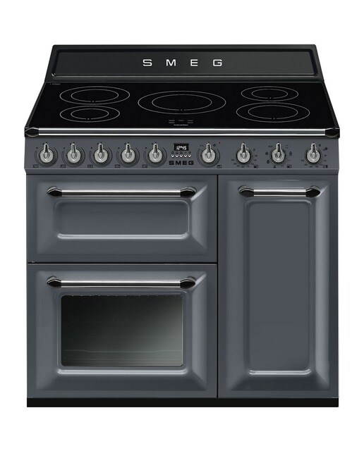 Imagem 0 de Fogão Elétrico com Placa de Indução Smeg Victoria TR93IGR2 Limpeza VaporClean de 90 cm - Slate Grey