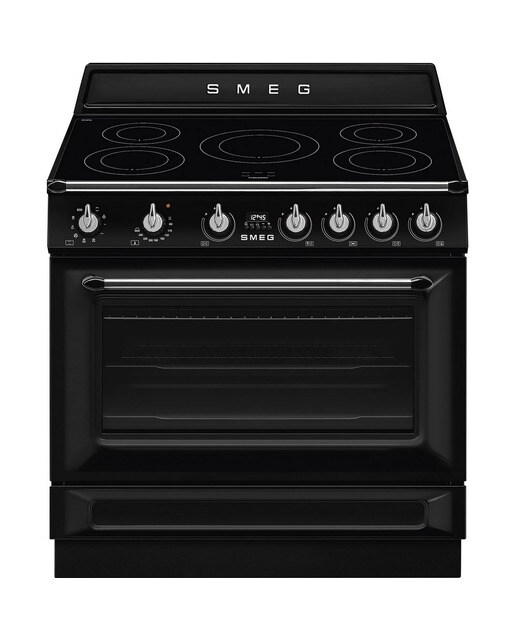 Fogão Elétrico com Placa de Indução Smeg Victoria TR90IMBL de 5 Zonas e de 115 Litros - Preto 1
