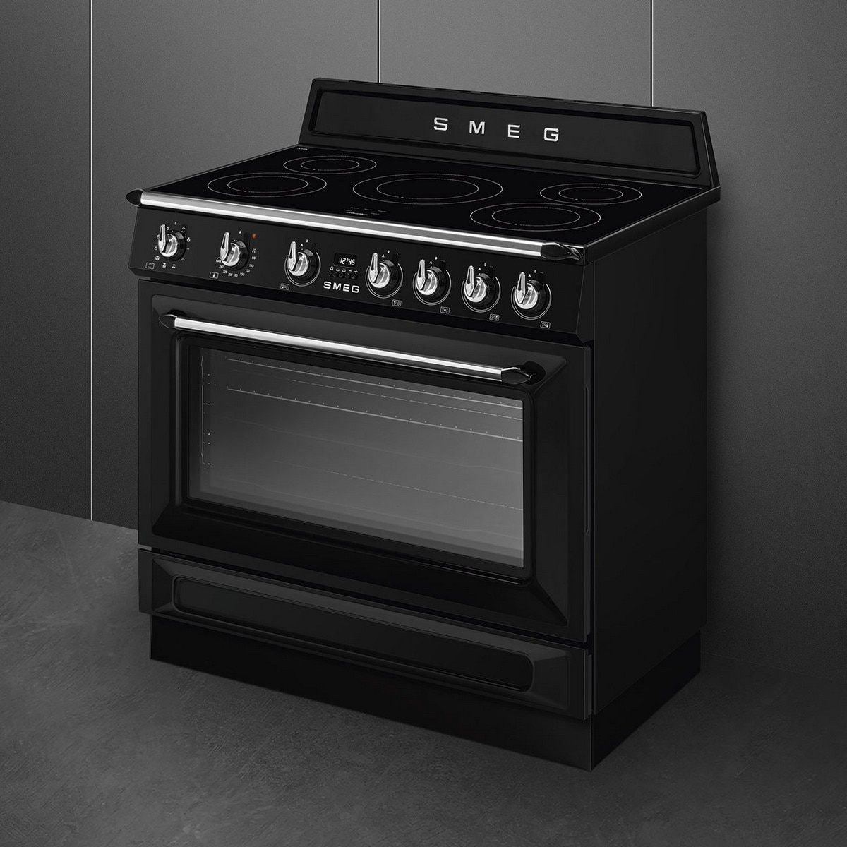 Fogão Elétrico com Placa de Indução Smeg Victoria TR90IMBL de 5 Zonas e de 115 Litros - Preto 2
