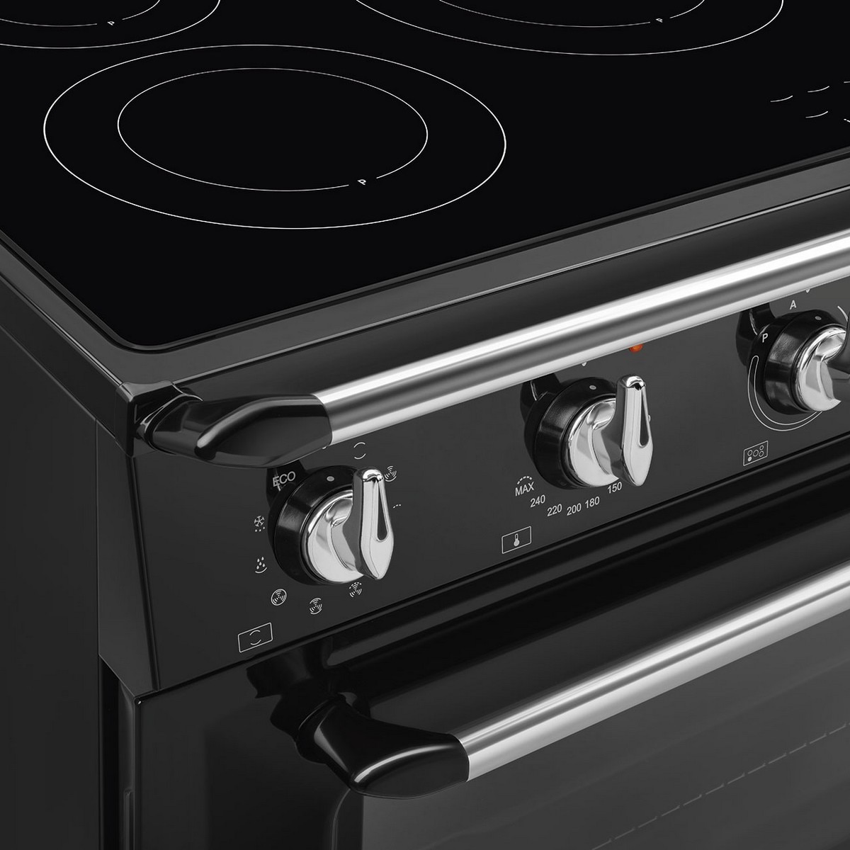 Fogão Elétrico com Placa de Indução Smeg Victoria TR90IMBL de 5 Zonas e de 115 Litros - Preto 6