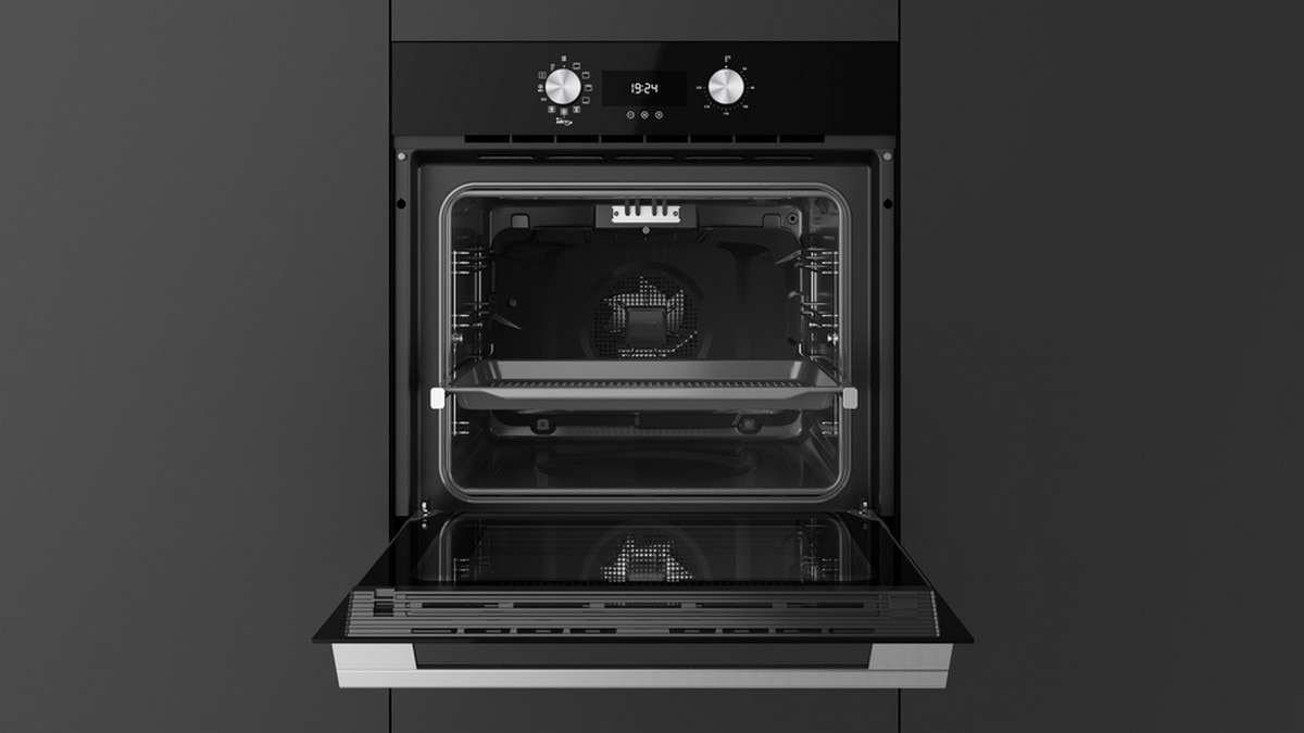 Forno Multifunções Teka HLB 8416 AIR SurroundTemp e HydroClean® Pro com Função Especial AirFry Fritar da Forma mais Saudável de 70 L - Vidro Preto Preto-8