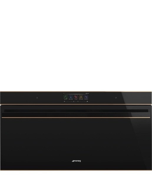 Forno Termoventilado Smeg Dolce Stil Novo SFPR9606WTPNR Pirolítico, Connect Wi-fi e Sonda - Preto Preto-1