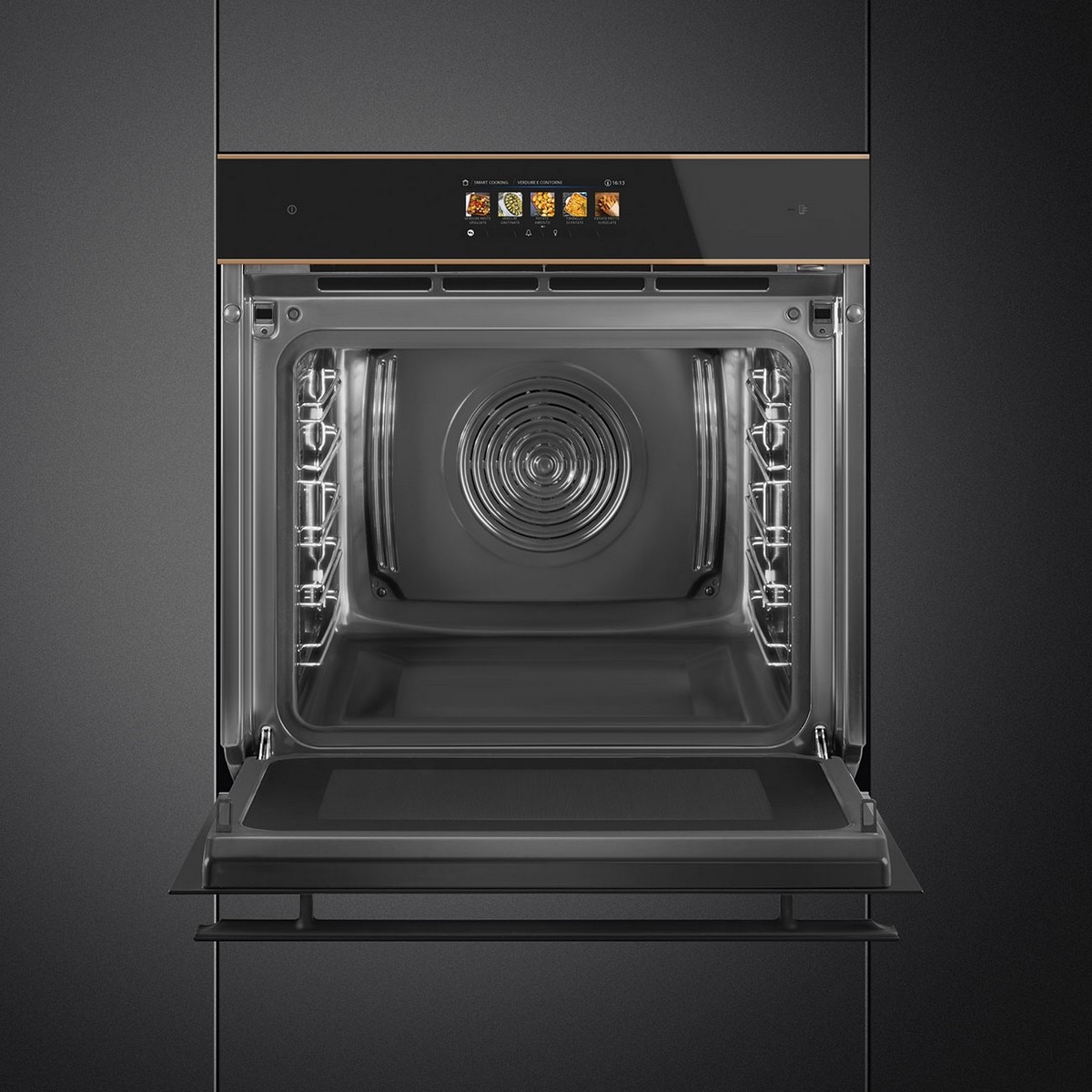 Forno Multitech Galileo Omnichef Smeg Dolce Stil Novo SO6606WAPNR VaporClean e Micro-ondas - Preto Preto-5