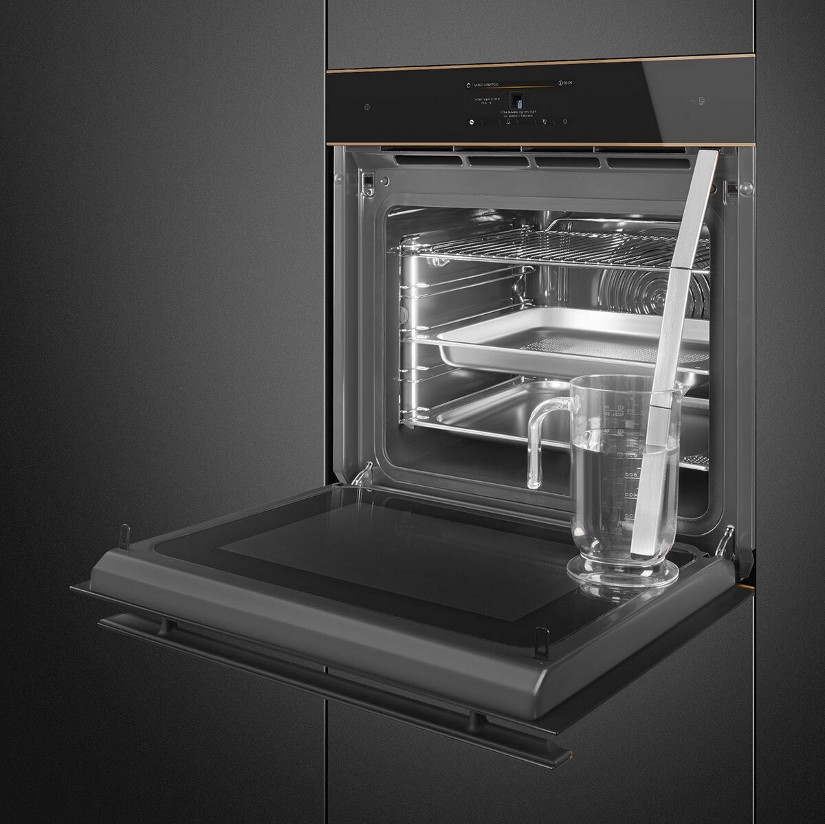 Forno Multitech Galileo Omnichef Smeg Dolce Stil Novo SO6606WAPNR VaporClean e Micro-ondas - Preto Preto-9