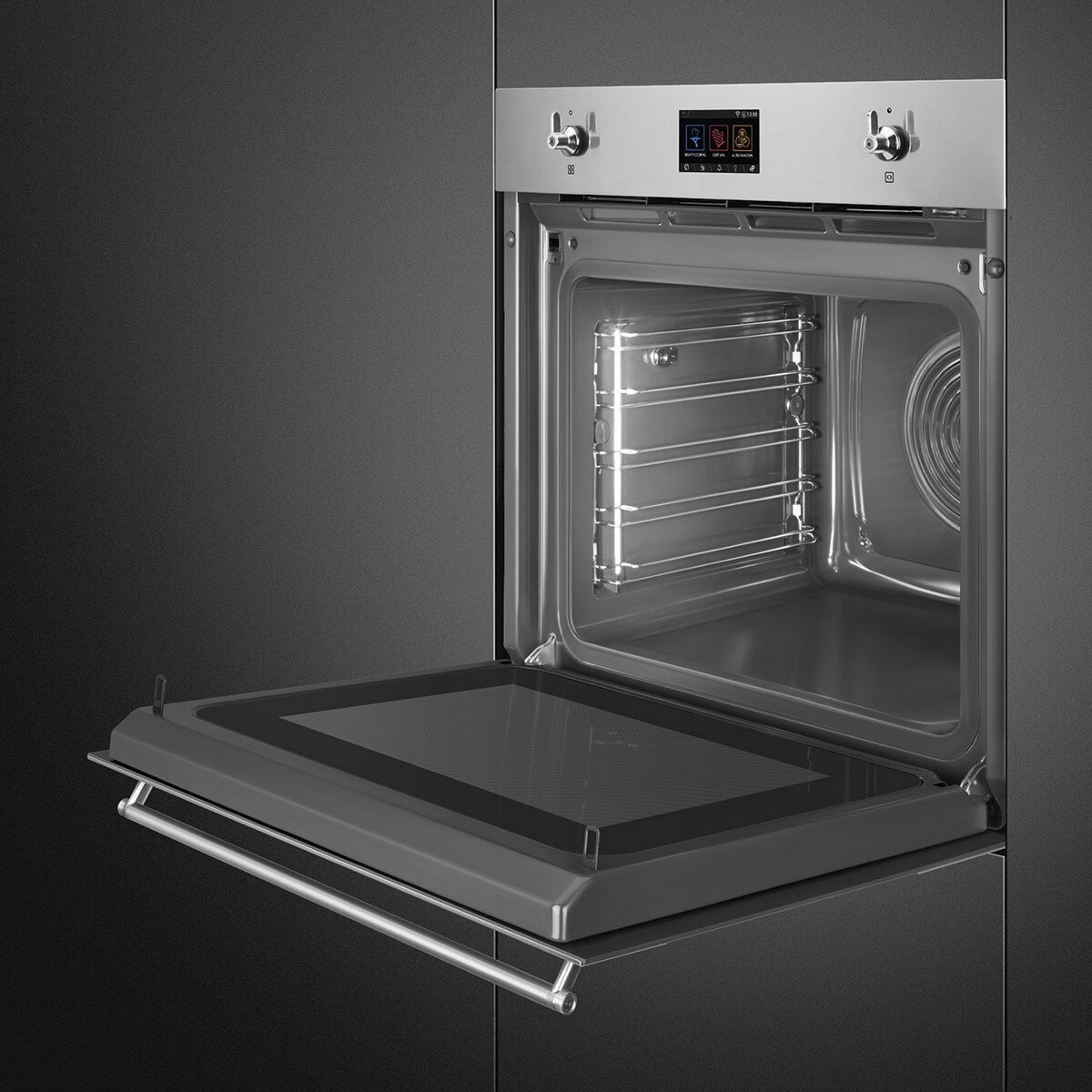 Forno Galileo Omnichef Smeg Classica SO6303APX Multitech VaporClean e de 68 Litros - Aço Inox Aço inoxidável-3