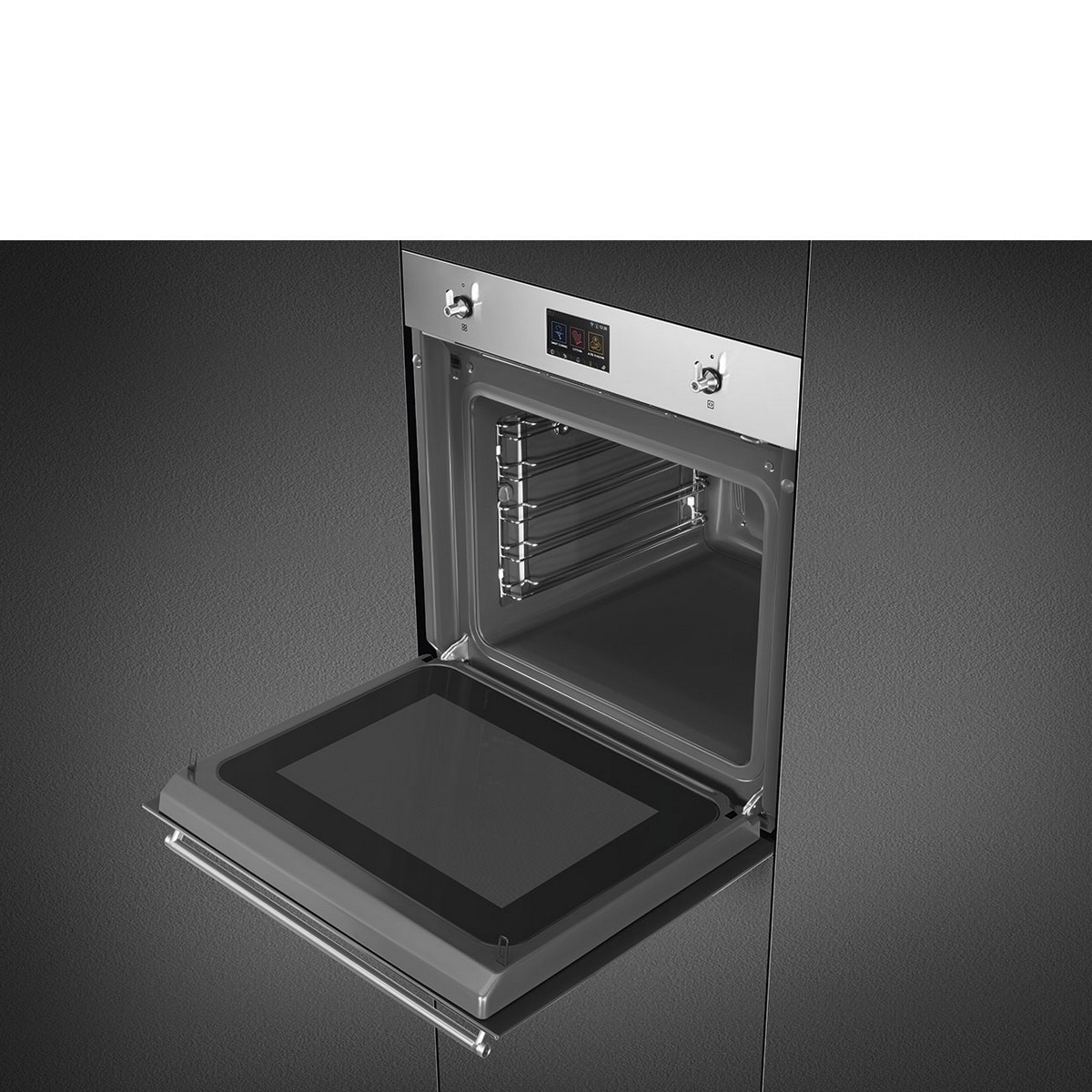 Forno Galileo Omnichef Smeg Classica SO6303APX Multitech VaporClean e de 68 Litros - Aço Inox Aço inoxidável-6