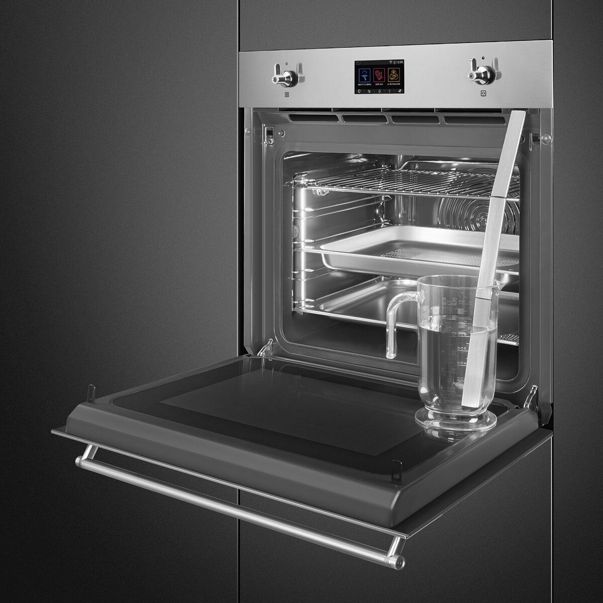 Forno Galileo Omnichef Smeg Classica SO6303APX Multitech VaporClean e de 68 Litros - Aço Inox Aço inoxidável-9