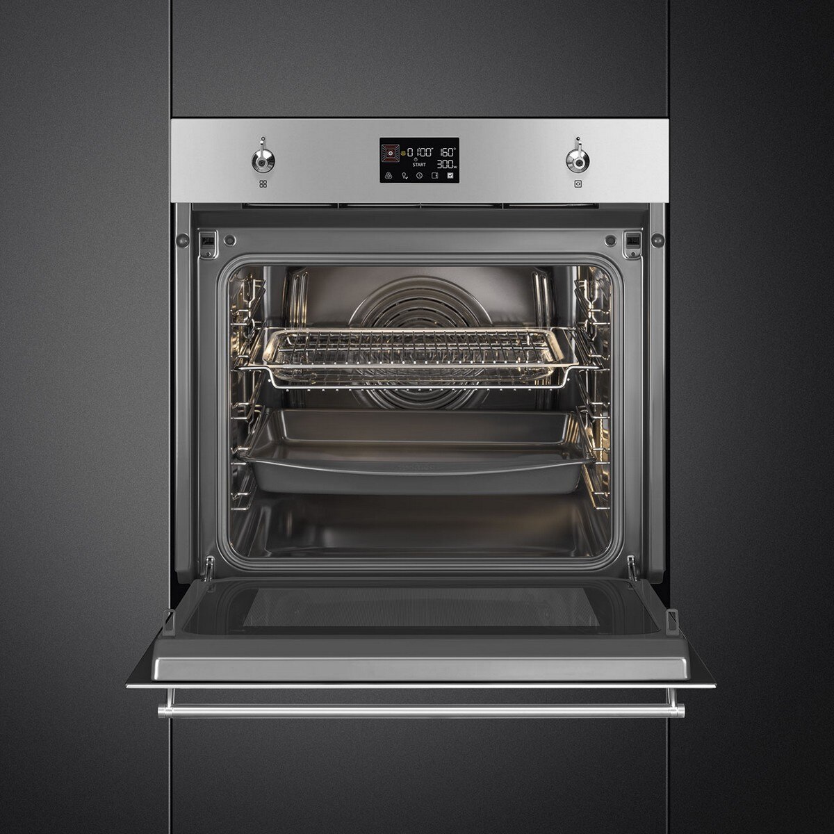 Forno Galileo SpeedwaveXL Smeg Classica SO6302M2X Combinado com Micro-ondas, VaporClean e de 68 Litros - Inox Inox-3
