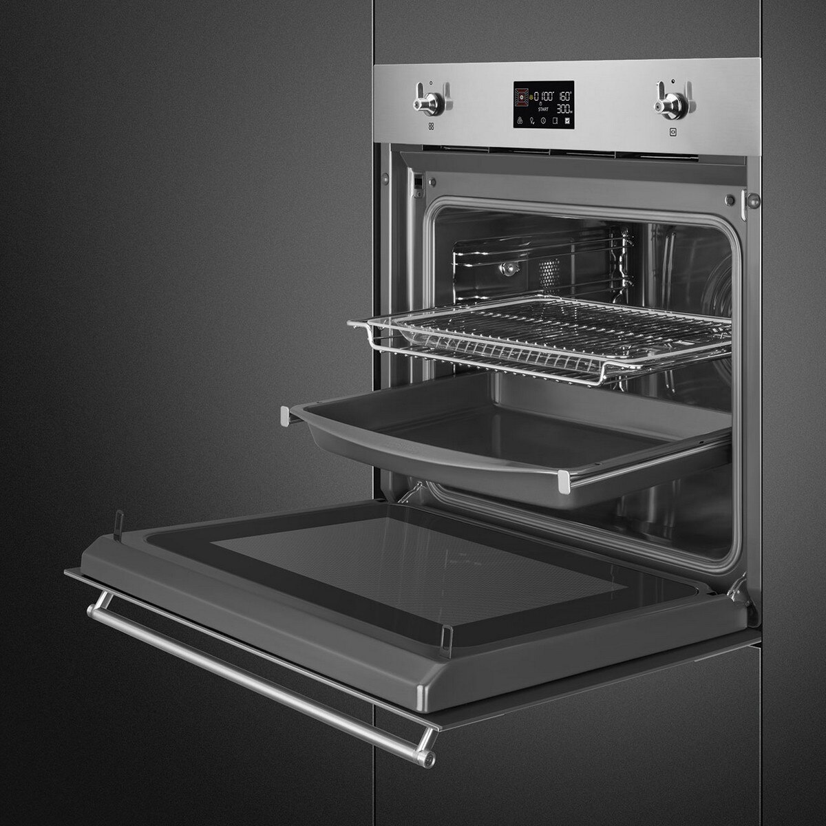 Forno Galileo SpeedwaveXL Smeg Classica SO6302M2X Combinado com Micro-ondas, VaporClean e de 68 Litros - Inox Inox-5