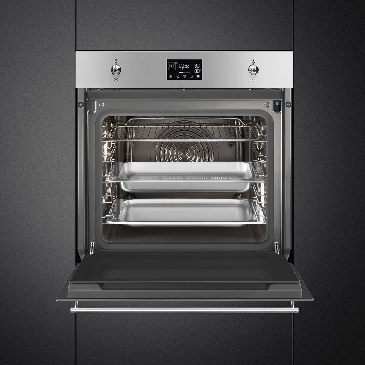 Forno Galileo Steam100 Smeg Classica SO6302S3PX Combinado com Vaporeira, VaporClean de 68 Litros - Aço Inox Aço inoxidável-3