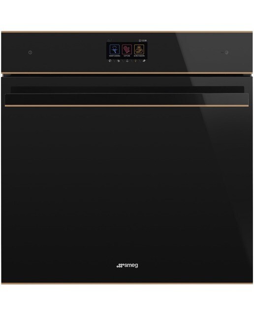 Forno Galileo Pirolítico Smeg Dolce Stil Novo SOP6604TPNR Termoventilado de 68 Litros - Preto Preto-1