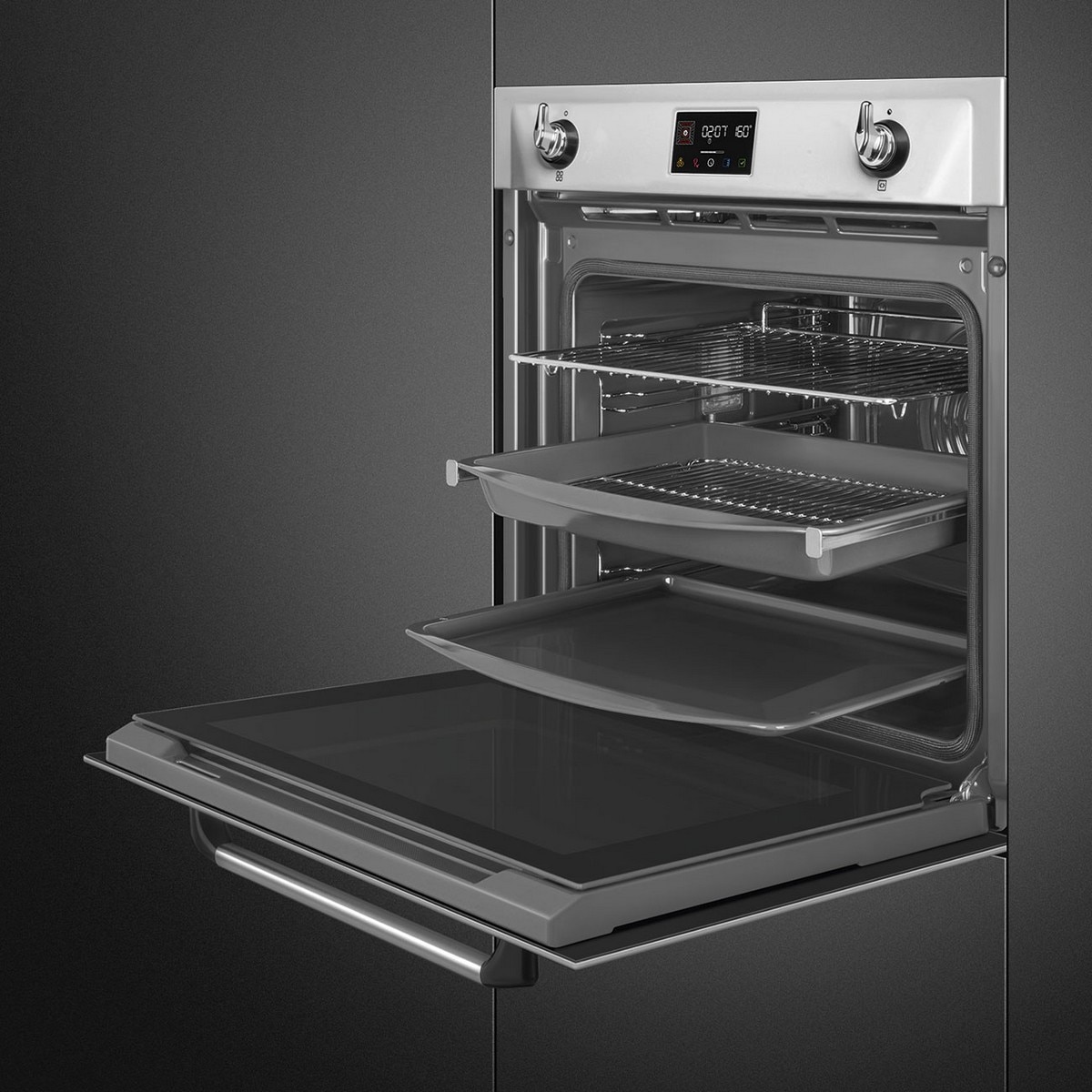 Forno Galileo Pyro Steam Smeg Victoria SOP6902S2PX com Sonda, Combinado com Vaporeira, de 3000 W e de 68 Litros - Aço Inox Aço inoxidável-4