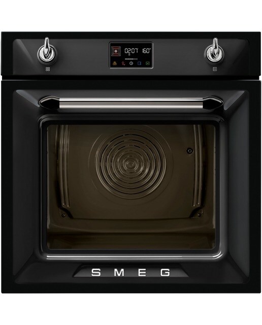 Forno Galileo Pyro Steam Smeg Victoria SOP6902S2PN com Sonda, Combinado com Vaporeira, de 3000 W e de 68 Litros - Preto Preto-1
