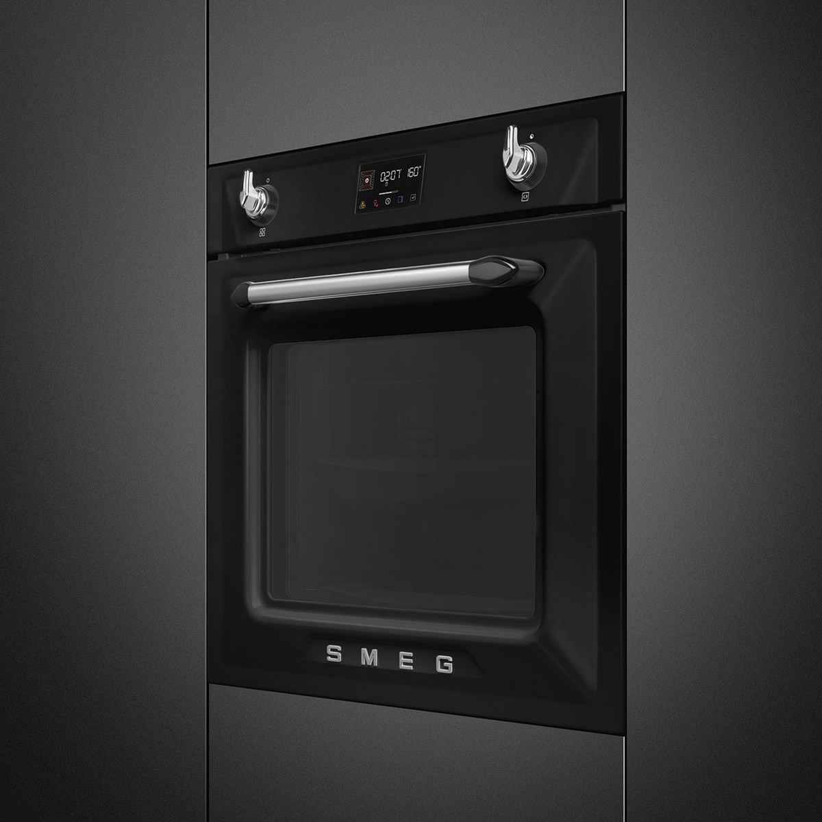 Forno Galileo Pyro Steam Smeg Victoria SOP6902S2PN com Sonda, Combinado com Vaporeira, de 3000 W e de 68 Litros - Preto Preto-2