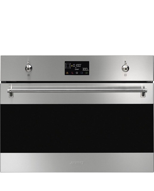Forno Galileo Micro Combi Smeg Classica SO4302M1X Combinado com Micro-ondas, Limpeza VaporClean de 40 Litros - Aço Inox Aço inoxidável-1