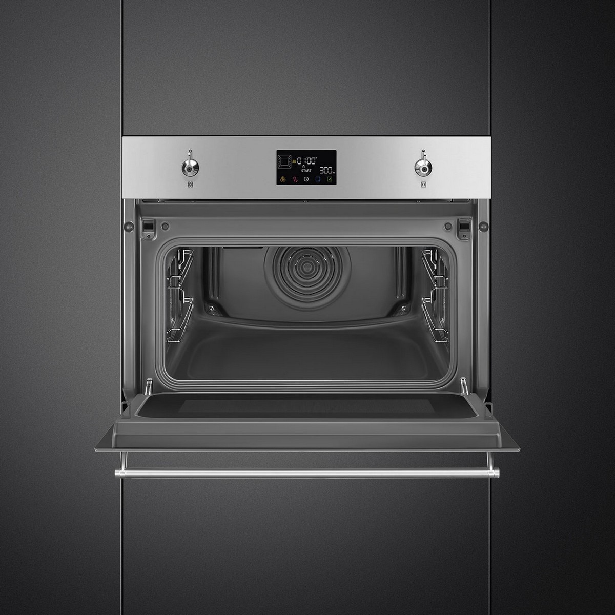 Forno Galileo Micro Combi Smeg Classica SO4302M1X Combinado com Micro-ondas, Limpeza VaporClean de 40 Litros - Aço Inox Aço inoxidável-2