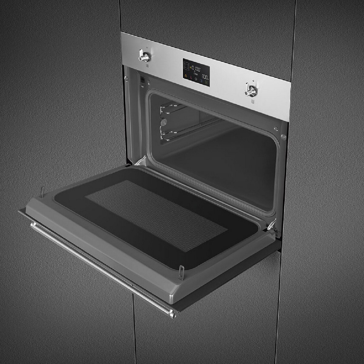 Forno Galileo Micro Combi Smeg Classica SO4302M1X Combinado com Micro-ondas, Limpeza VaporClean de 40 Litros - Aço Inox Aço inoxidável-3