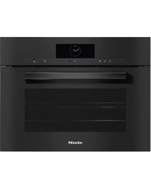 Forno a Vapor Combinado Compacto Miele DGC 7840 HC Pro M Touch + MotionReact, DualSteam, Wi-Fi+ Mix & Match e HydroClean e de 47 L - Preto Obsidiana Preto-1